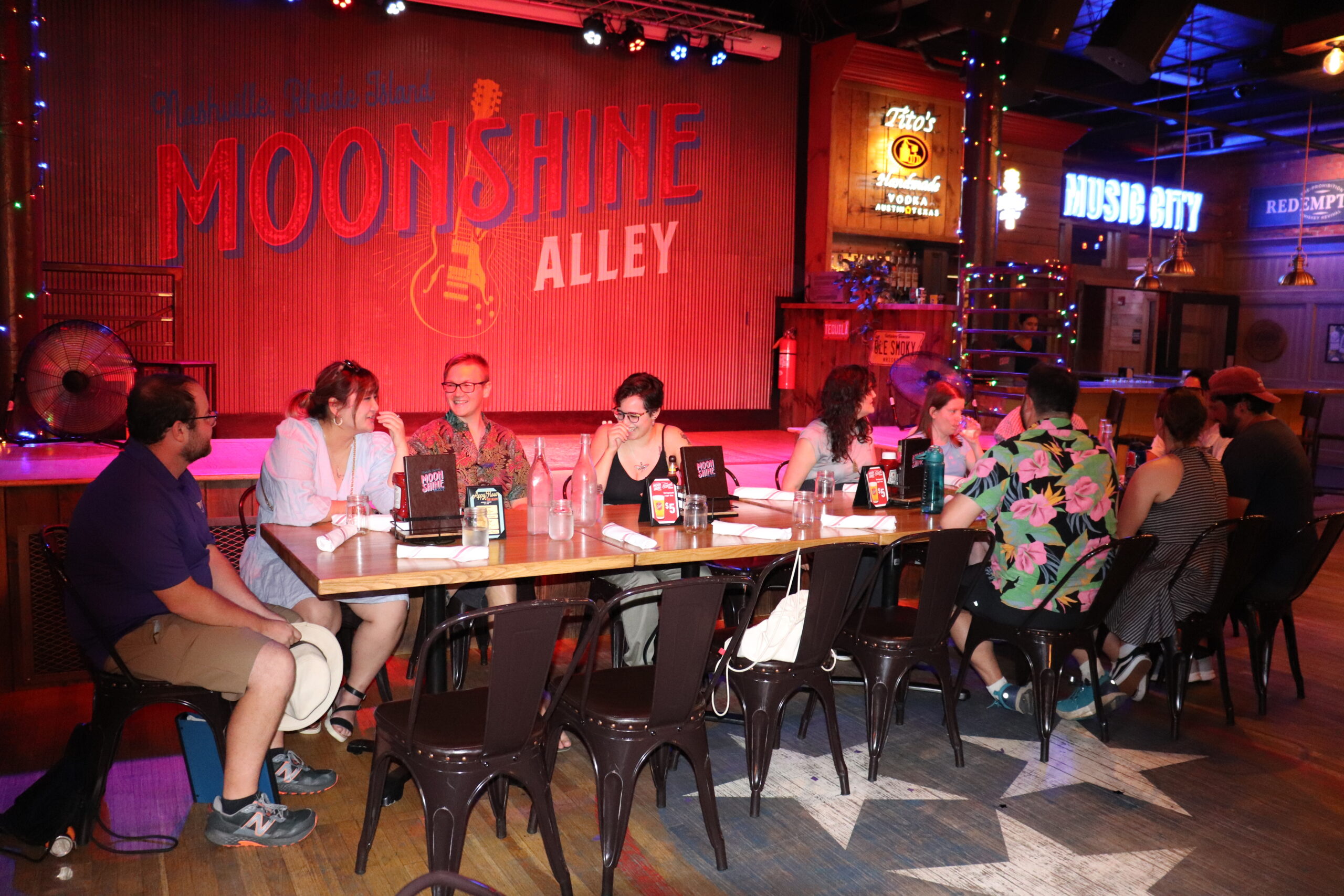 group at moonshine alley on tour of providence